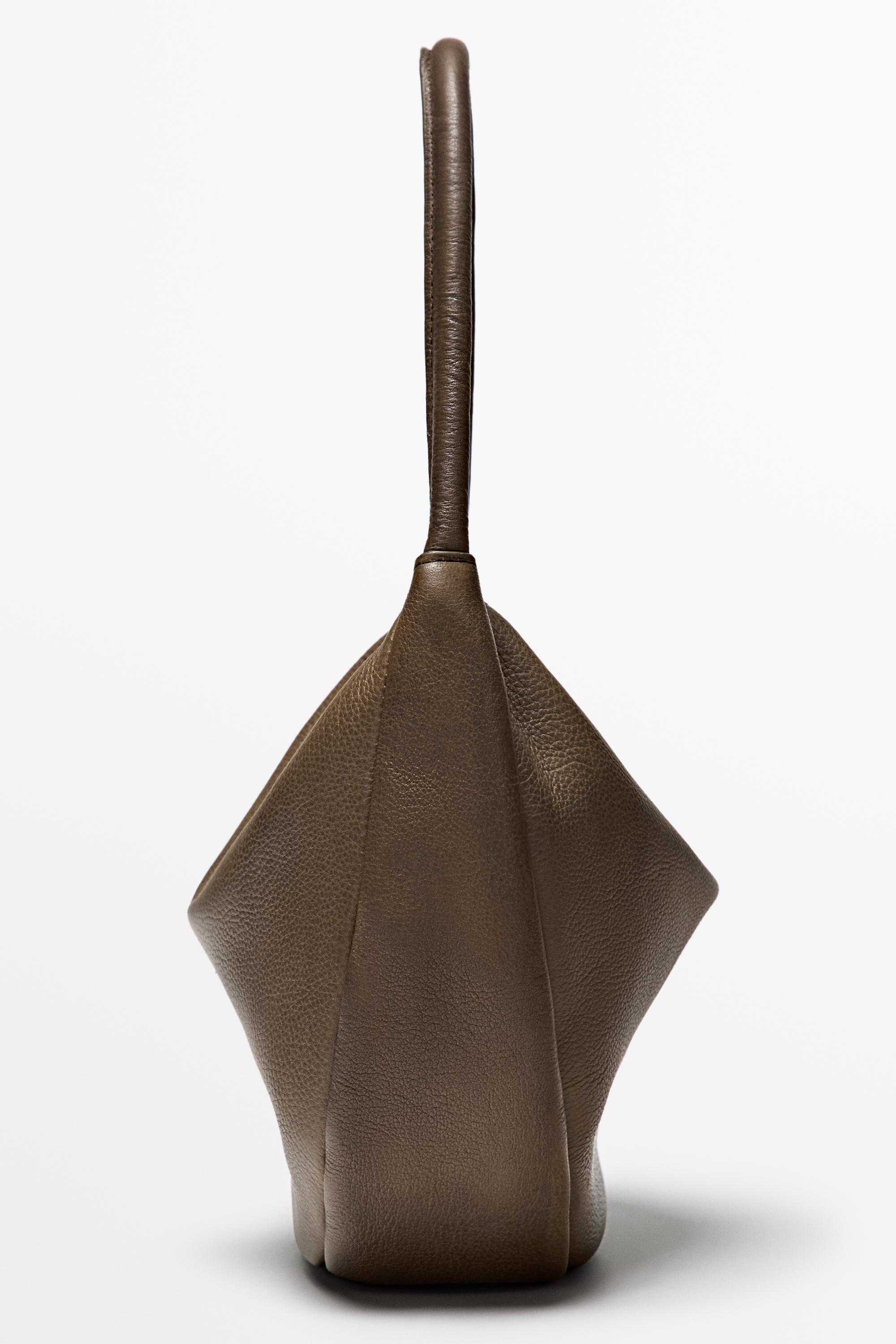 Nappa leather mini slouch bag